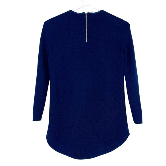 Theory Dark Blue Wool Zip Back Tunic Sweater - Picture 3 of 7